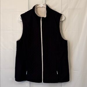 Karen Scott Sport Black /Eggshell Women’s Medium Reversible Vest